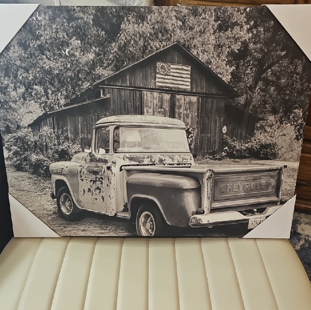 Chevrolet Vintage Truck Canvas Art NWT